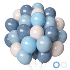 AIWolf Dusty Blue Sand White Balloons Set – 50 Pcs, 12-Inch Latex for Birthday, Baby Shower & Bridal Parties