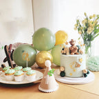 Aiwolf Sage Green & Gold Confetti Balloons – 50Pcs Party Decor