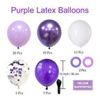 AIWOLF Purple Balloons – 50 Pcs 12inch Lavender Lilac Confetti Latex & Metallic Purple