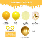 Aiwolf Yellow Gold Confetti Balloons – 50ct, 12in Mustard & Light Yellow Latex Party Decor for Birthday & Wedding