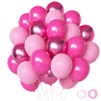 Aiwolf Pink Balloons Set – 50pcs, 12in, Hot Pink, Light Pink & Metallic Pink for Birthday & Baby Shower