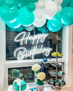 Aiwolf Teal Blue Silver Balloons – 50Pcs Confetti Latex Party Decorations for Weddings & Celebrations