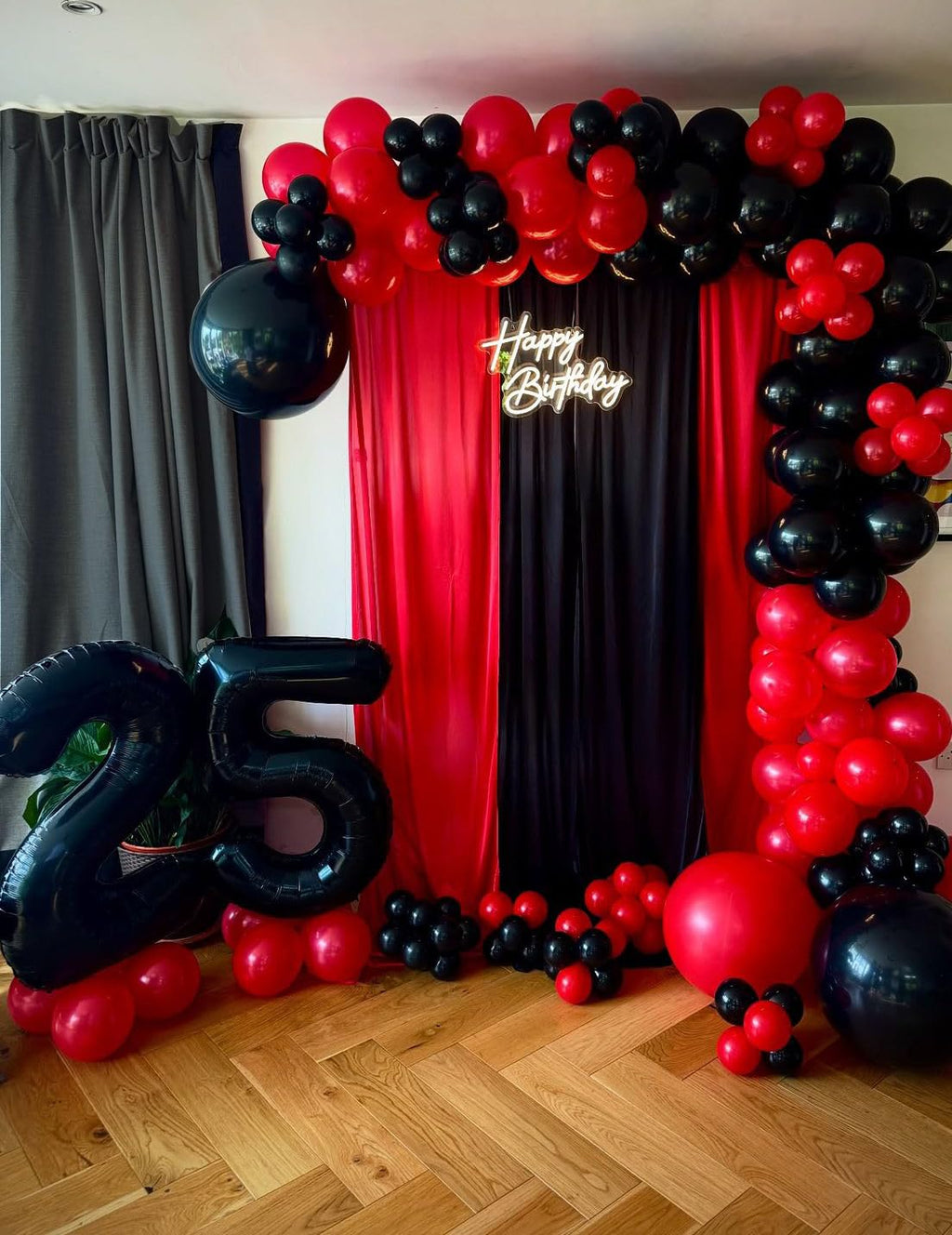 Aiwolf Red & Black Latex Balloons – 50Pcs 12in for Birthday, Wedding & Party Decor