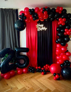 Aiwolf Red & Black Latex Balloons – 50Pcs 12in for Birthday, Wedding & Party Decor