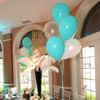 Aiwolf Teal Blue Silver Balloons – 50Pcs Confetti Latex Party Decorations for Weddings & Celebrations