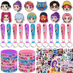 AIXPROBEAD Demon Hunters Birthday Party Gifts – 96Pcs K-Pop Theme Set