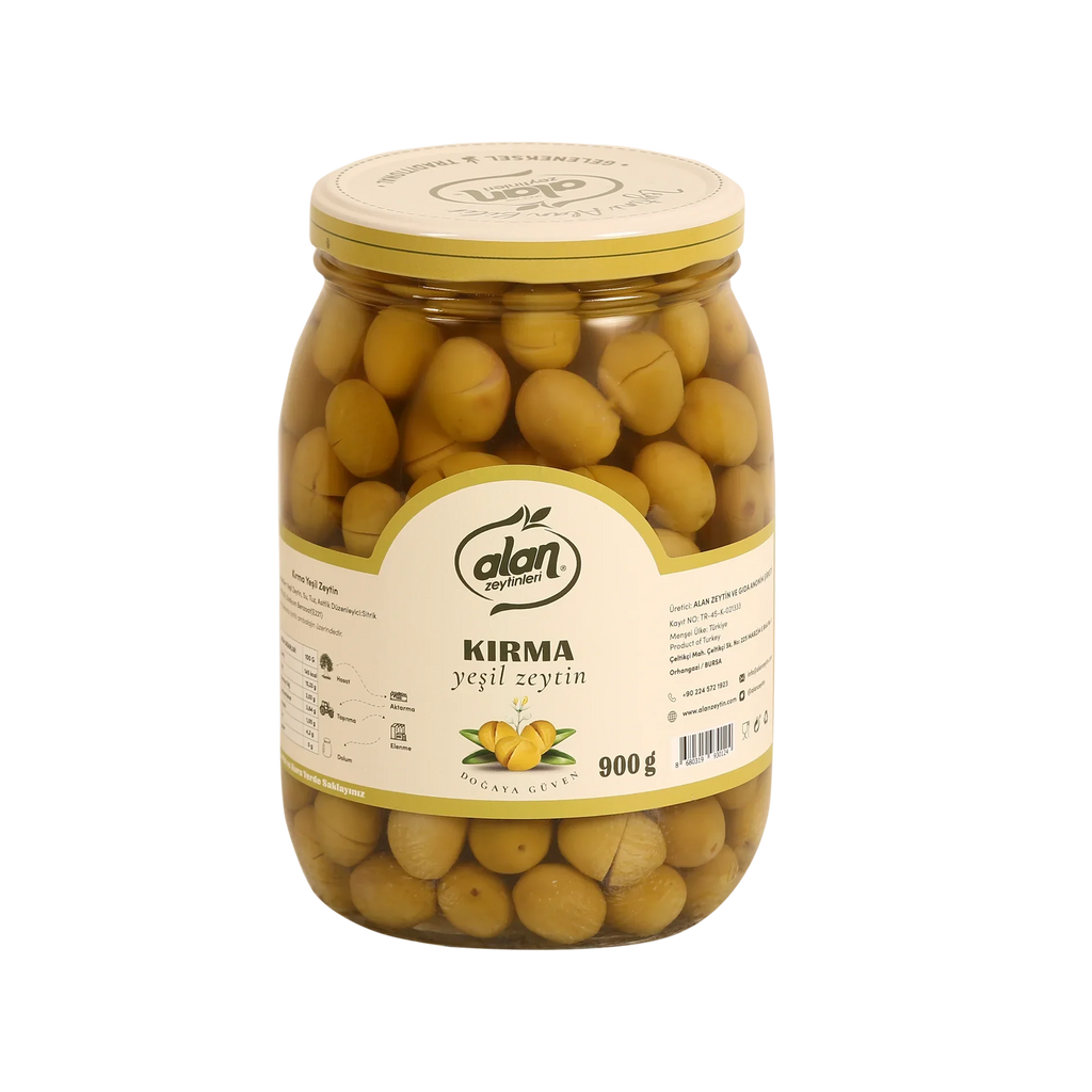 Alan Premium Kırma Cracked Green Olives 900g