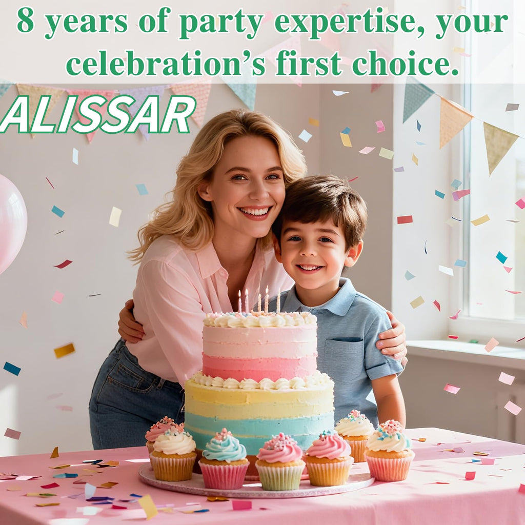 ALISSAR 36 Pcs Dinosaur Cupcake Toppers – Pre-assembled Dino Cake Decor