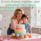 ALISSAR 36 Pcs Dinosaur Cupcake Toppers – Pre-assembled Dino Cake Decor