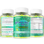 Bio Spirulina & Chlorella Gummis – Probiotikum & Super Greens Nahrungsergänzungsmittel, 60 Stück