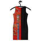 Half Black Half Hónghǎi - Womens Bodycon Dress