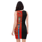 Half Black Half Hónghǎi - Womens Bodycon Dress