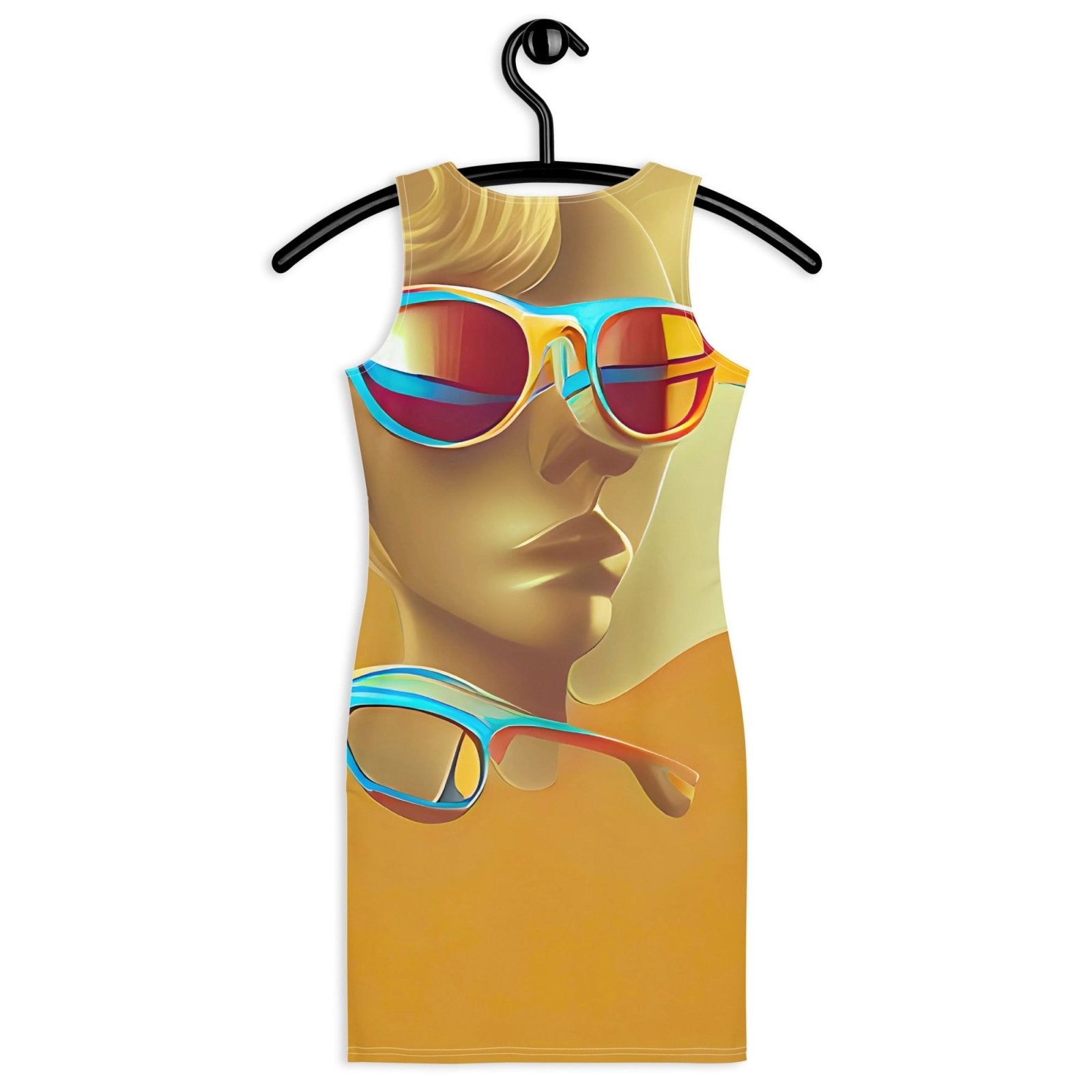 Retro Cool Orange - Womens Bodycon Dress