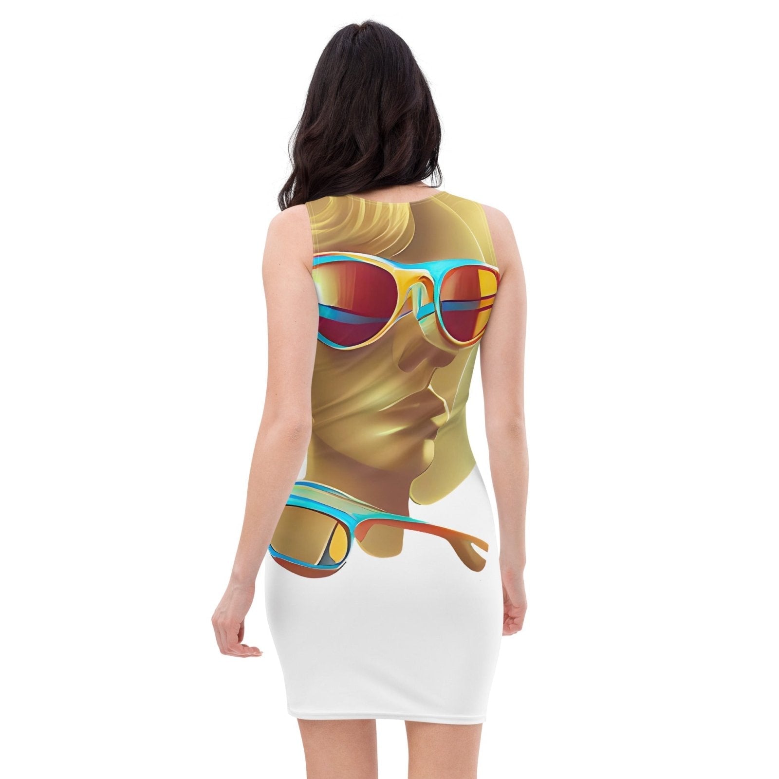 Retro Cool White - Womens Bodycon Dress