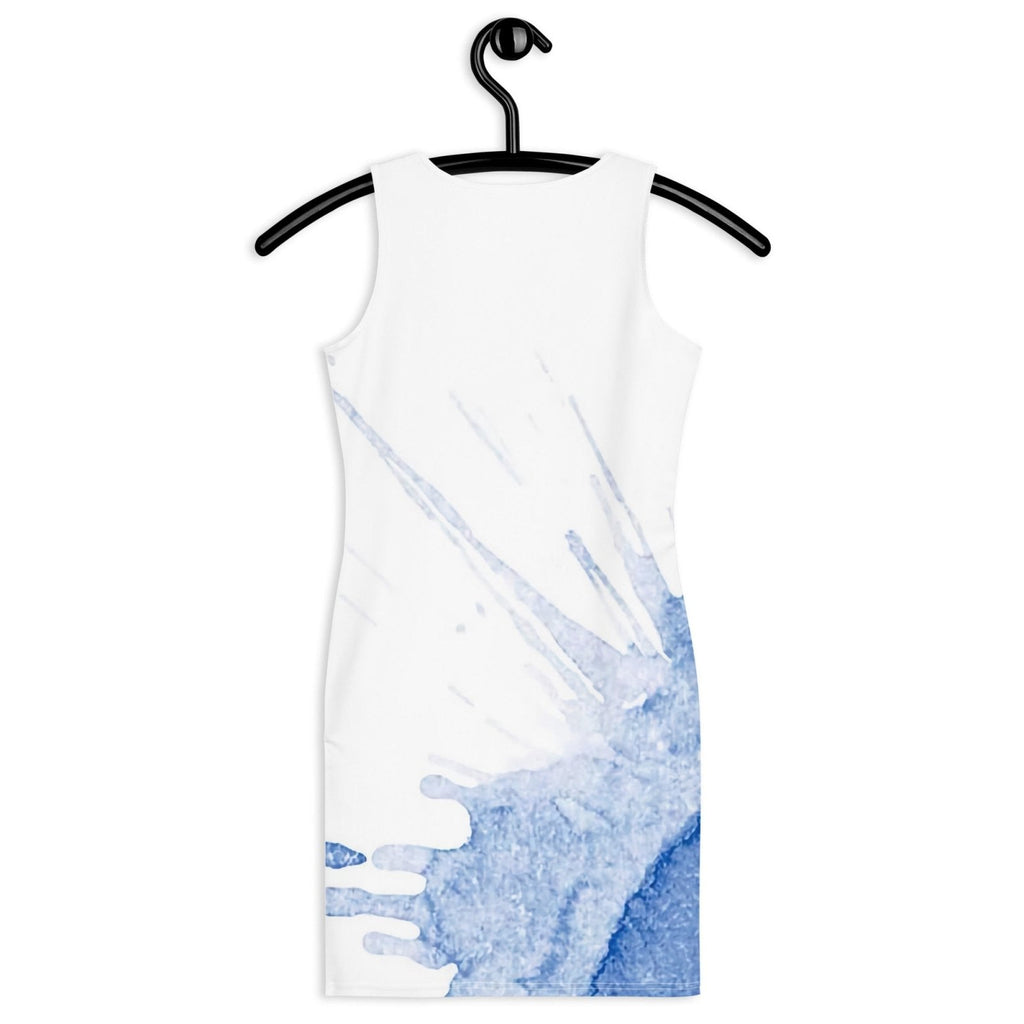Watercolour Blue Splash - Womens Bodycon Dress
