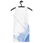 Watercolour Blue Splash - Womens Bodycon Dress
