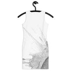 Watercolour Grey Splash - Womens Bodycon Dress