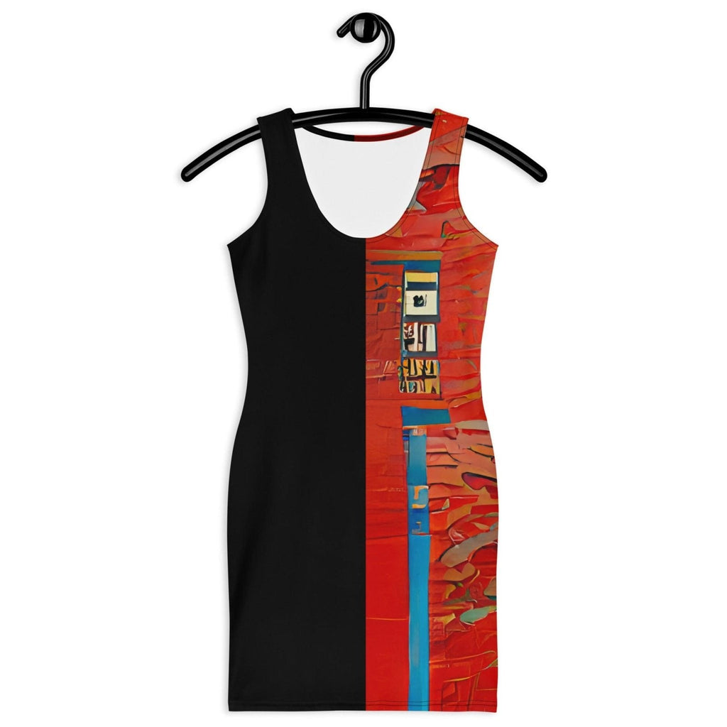 Half Black Half Hónghǎi - Womens Bodycon Dress
