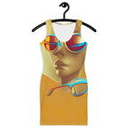 Retro Cool Orange - Womens Bodycon Dress