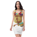 Retro Cool White - Womens Bodycon Dress