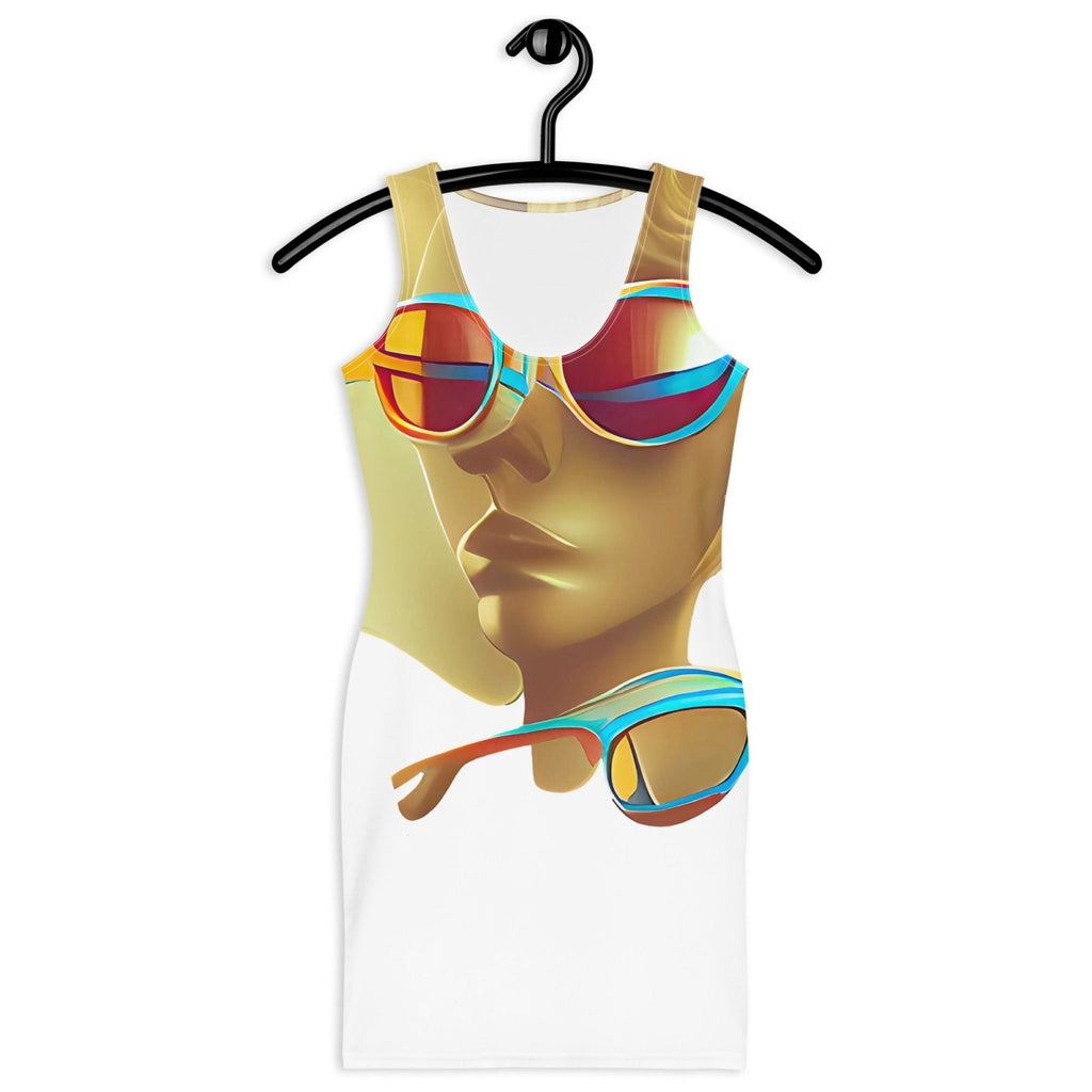 Retro Cool White - Womens Bodycon Dress