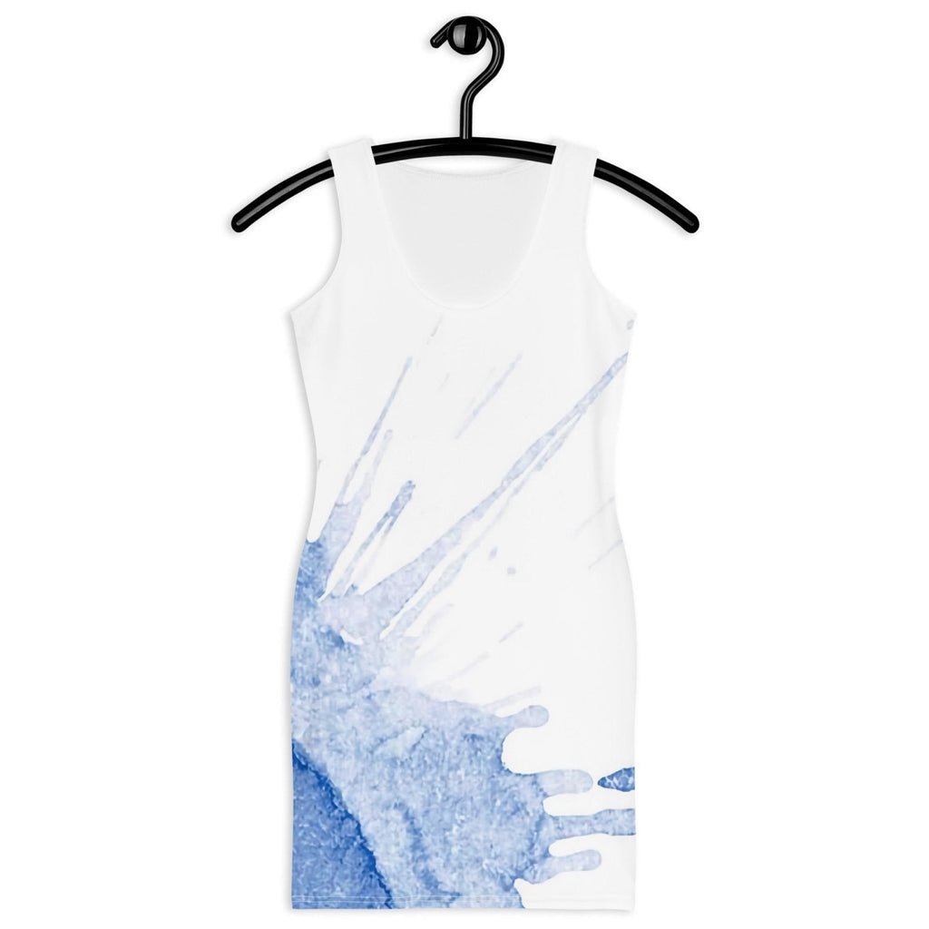 Watercolour Blue Splash - Womens Bodycon Dress