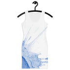 Watercolour Blue Splash - Womens Bodycon Dress