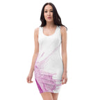 Watercolour Pink Splash - Womens Bodycon Dress