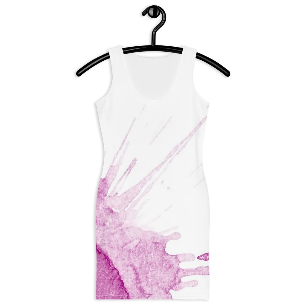 Watercolour Pink Splash - Womens Bodycon Dress