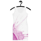 Watercolour Pink Splash - Womens Bodycon Dress