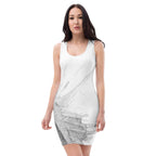 Watercolour Grey Splash - Womens Bodycon Dress