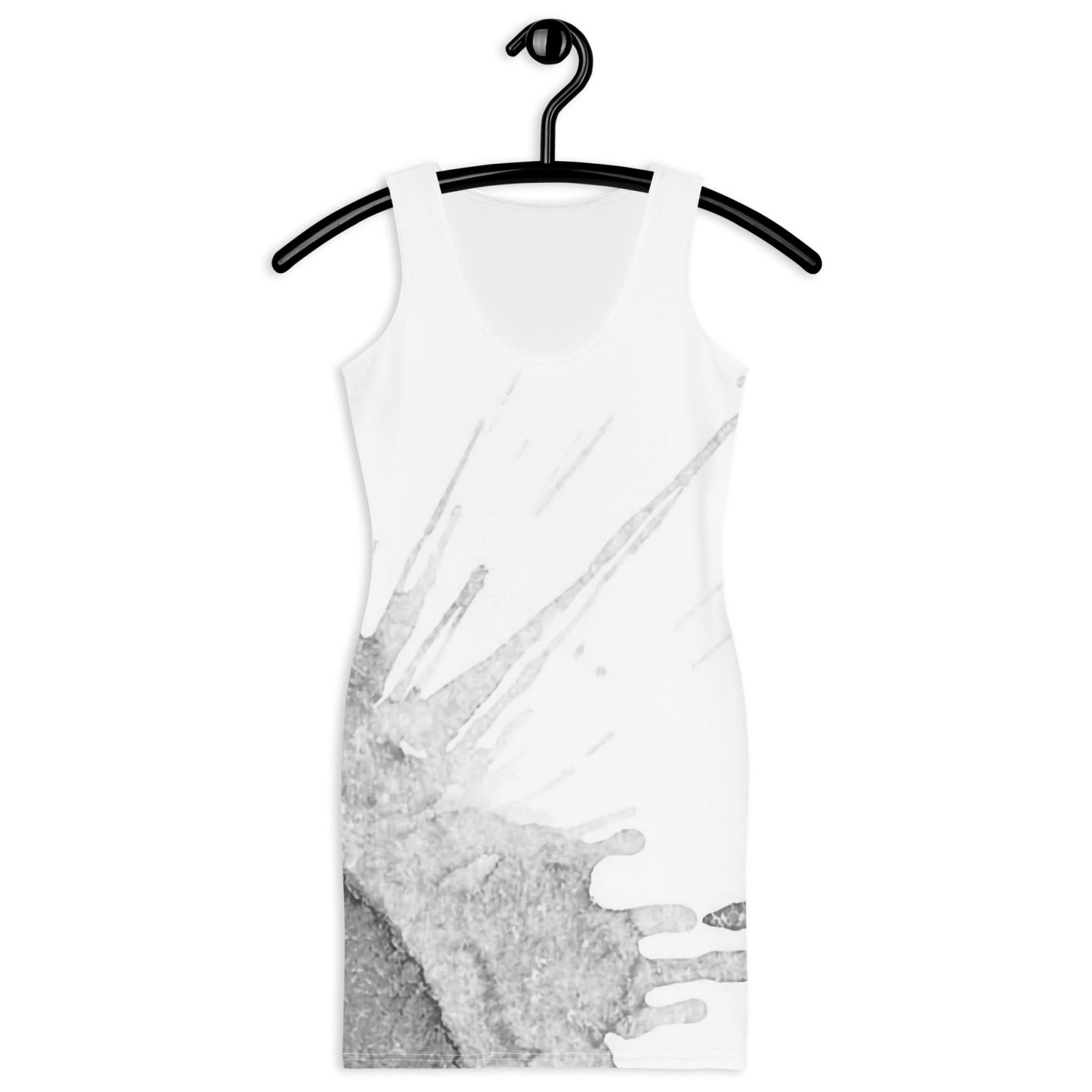 Watercolour Grey Splash - Womens Bodycon Dress
