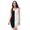 Half Black Half White - Womens Bodycon Dress
