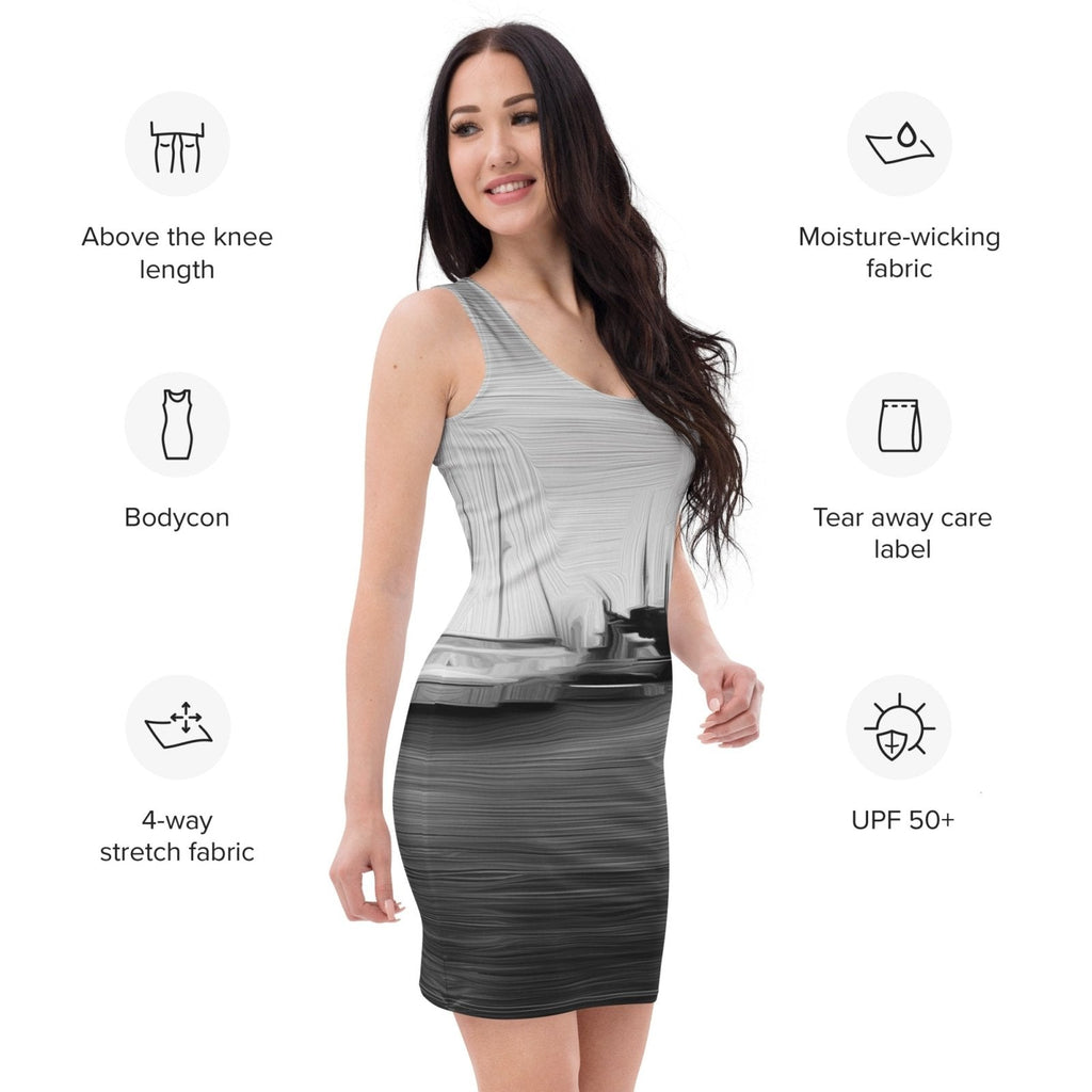 The Sleeping Yachts (at Night) - Womens Bodycon Dress