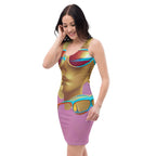 Retro Cool Pink - Womens Bodycon Dress
