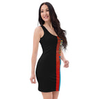 Half Black Half Hónghǎi - Womens Bodycon Dress