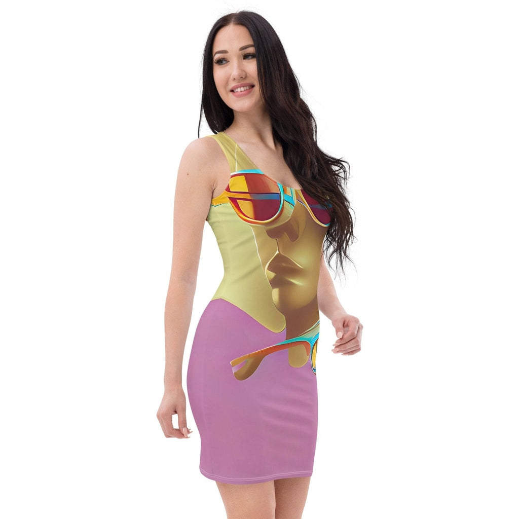 Retro Cool Pink - Womens Bodycon Dress