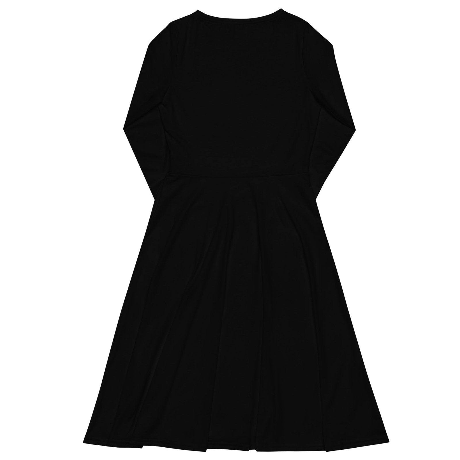iSAW Womens Black Long Sleeve Midi Dress