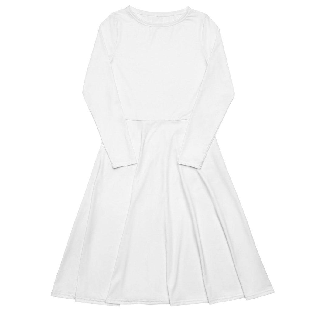 iSAW Womens White Long Sleeve Midi Dress