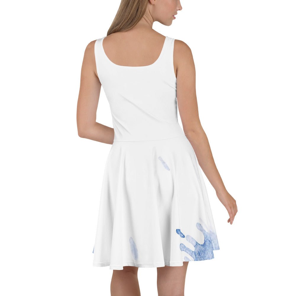 Watercolour Blue Splash - Womens Skater Dress