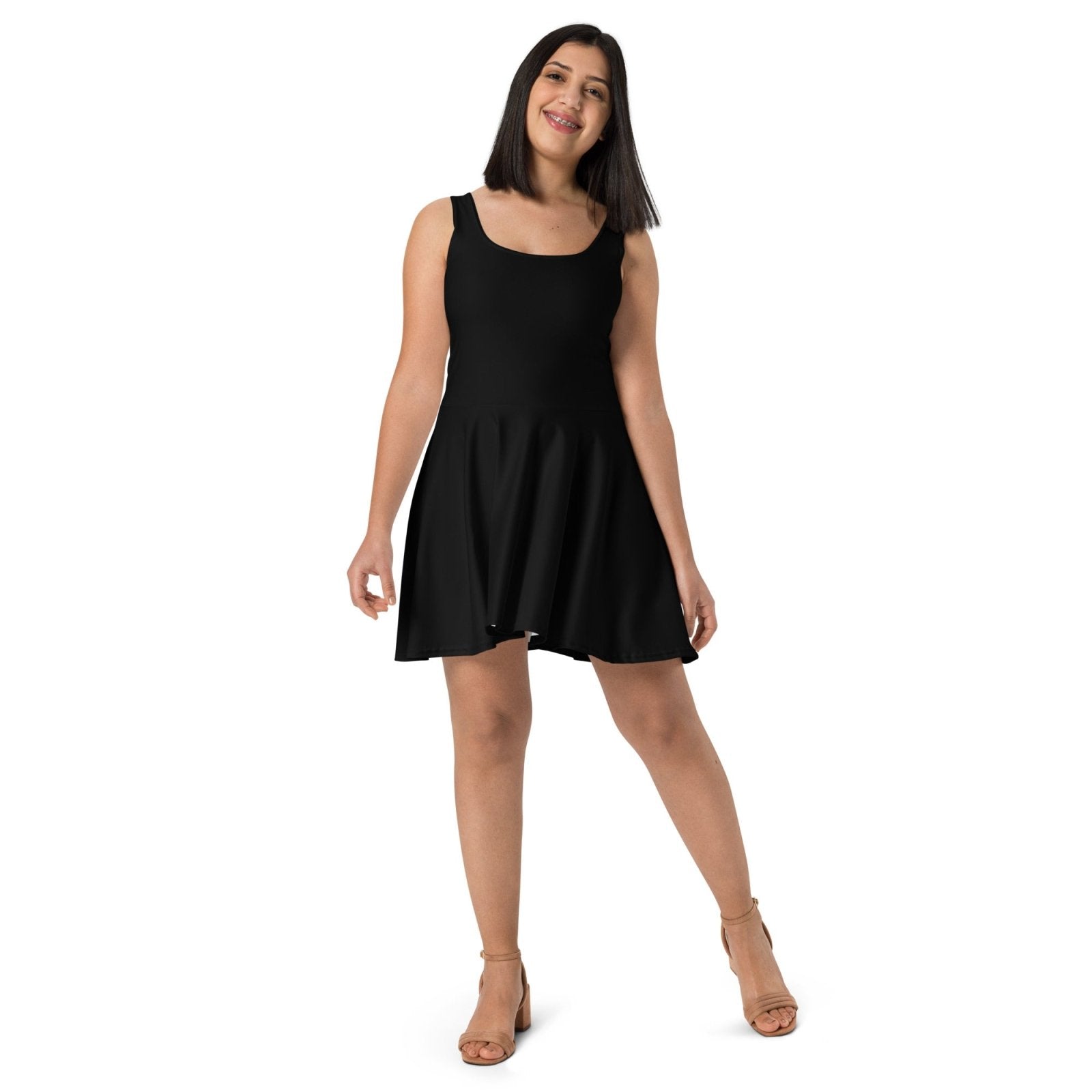 iSAW Womens Black Skater Dress