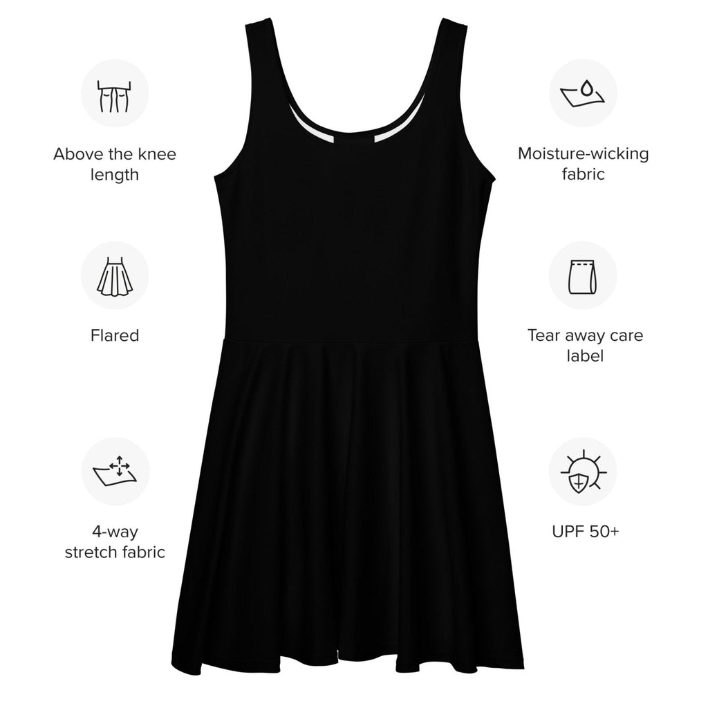 iSAW Womens Black Skater Dress