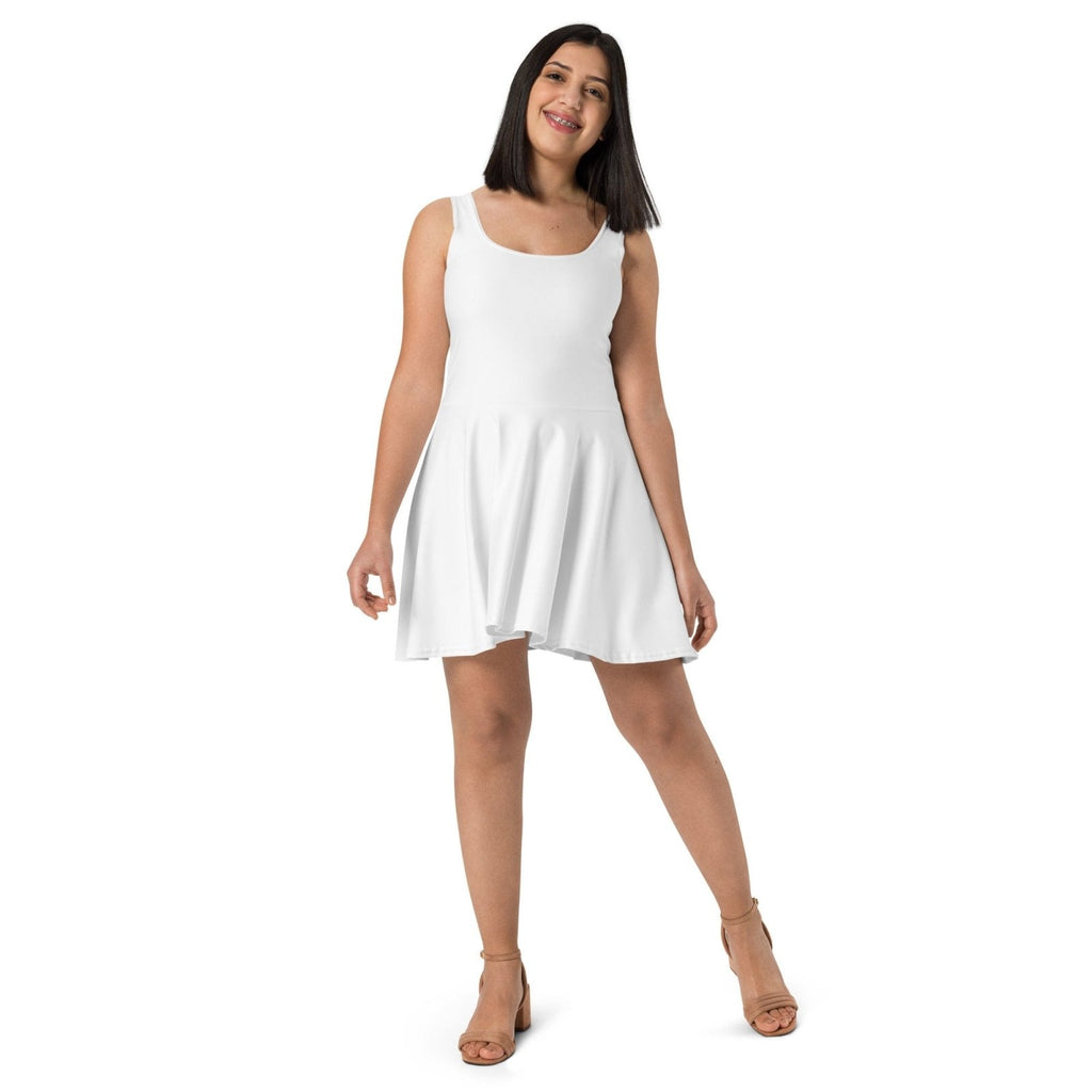 iSAW Womens White Skater Dress