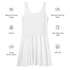 iSAW Womens White Skater Dress