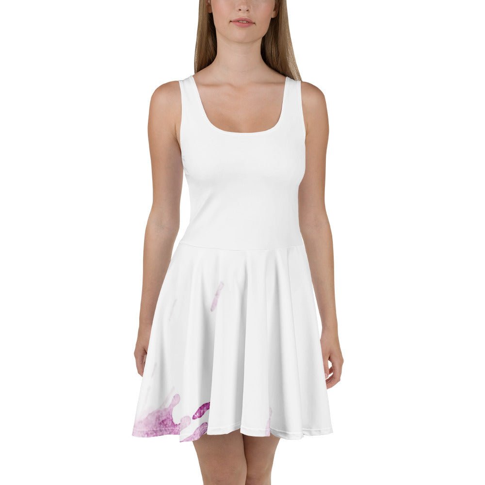 Watercolour Pink Splash - Womens Skater Dress