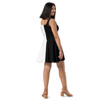 Half Black Half White - Womens Skater Dress