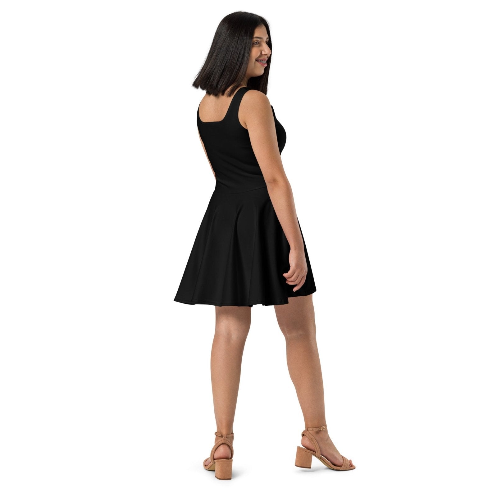 iSAW Womens Black Skater Dress