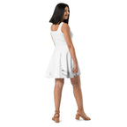 Watercolour Grey Splash - Womens Skater Dress