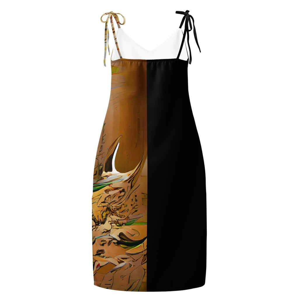 Half Black Half Gāolàng - Womens Chiffon Slip Dress