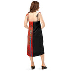 Half Black Half Hónghǎi - Womens Chiffon Slip Dress